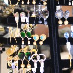 Green Earrings, Gold Earrings