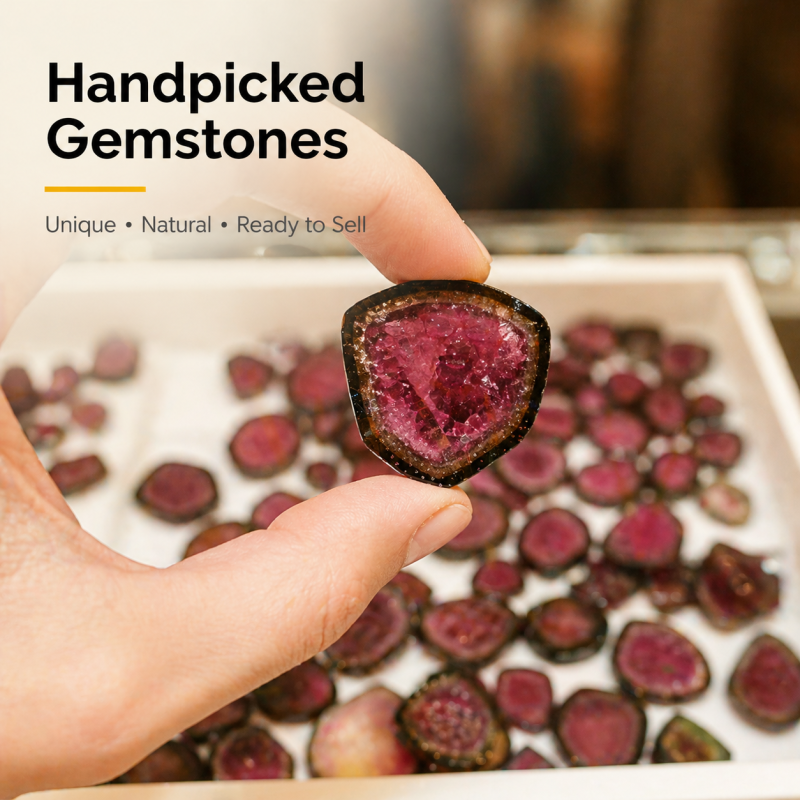 handpicked gemstones